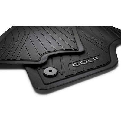 All-weather floor mats Front, not for mild hybrid, Titanium Black, right-hand drive