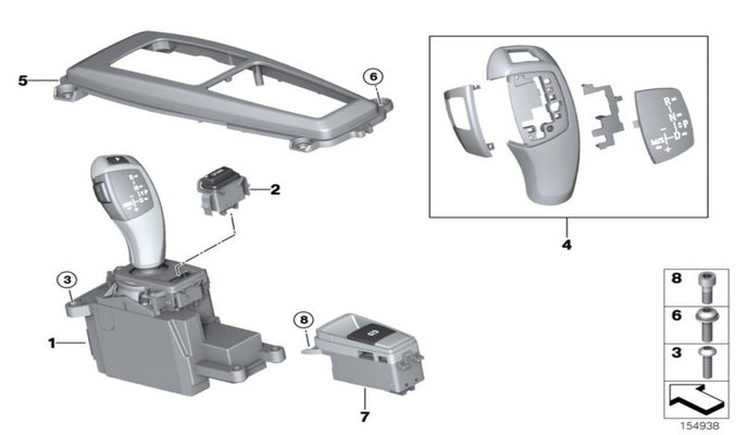 BMW Genuine Gear Selector / Parking Brake Control Switch