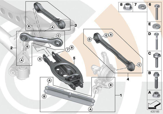BMW Genuine Replacement Suspension Control Arm Eccentric Washer Bolt