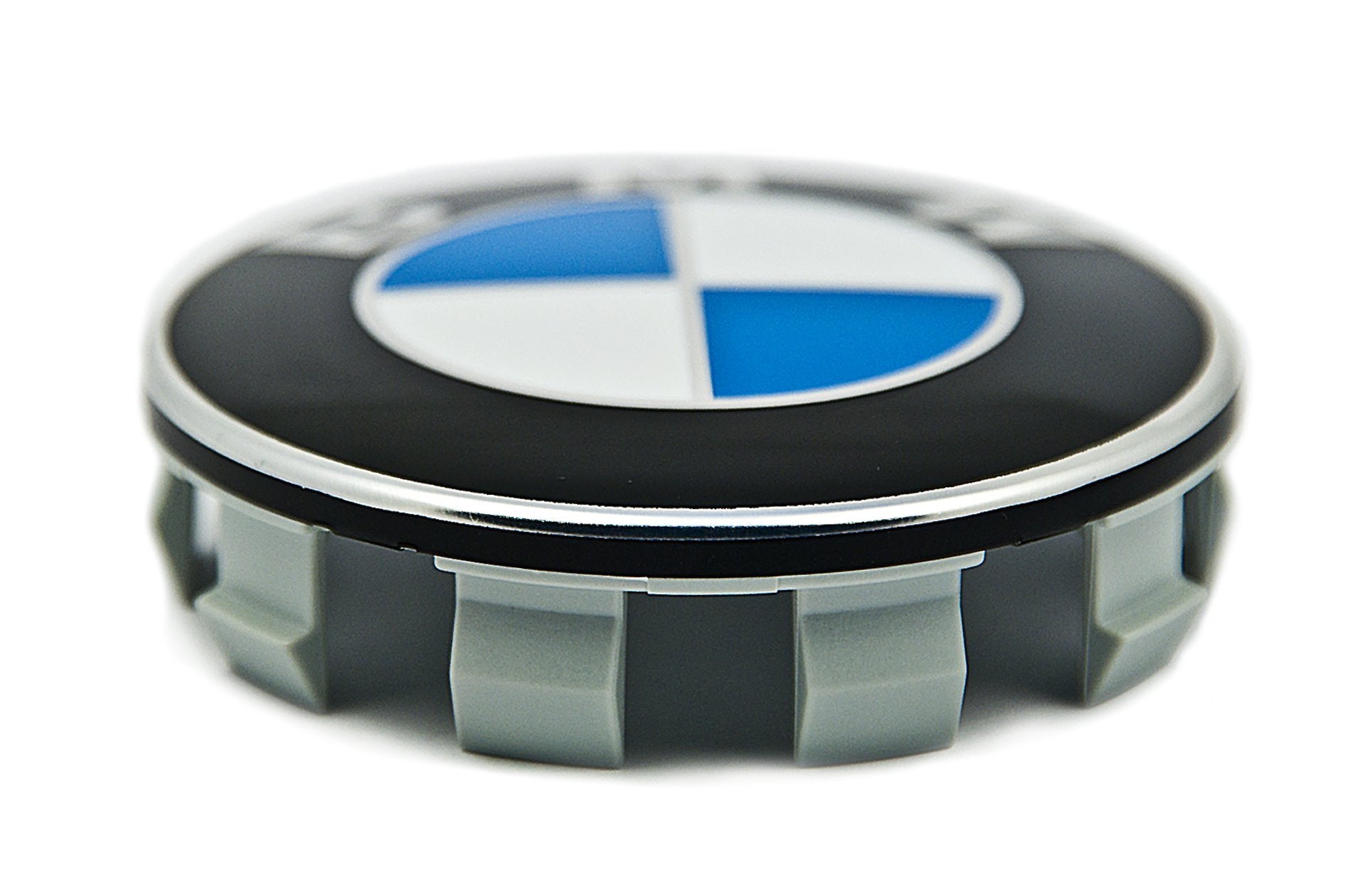 Set of 4 BMW Black & White Wheel Centre Caps 68MM - SD Performance