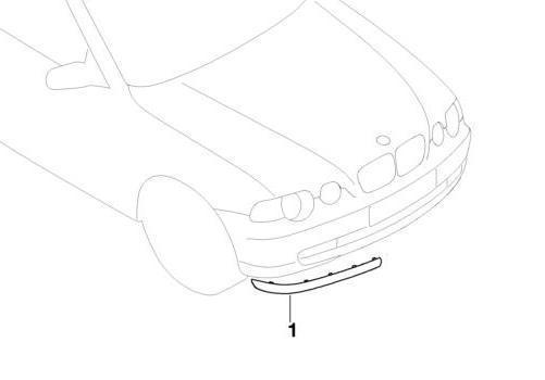 BMW Genuine Front Right Bumper Panel Trim Titanium