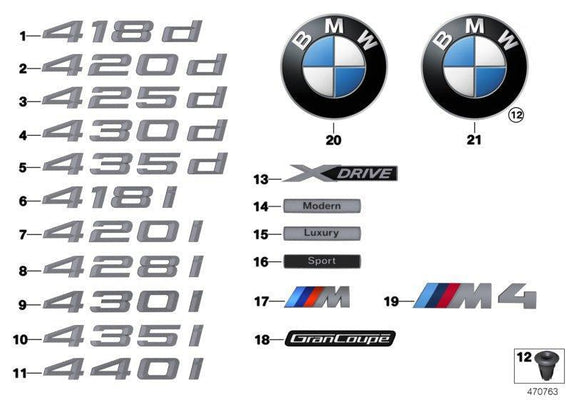 Genuine BMW Emblem Badge Logo Exterior Body