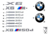 Genuine BMW Lettering Badge Emblem X6