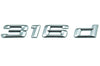BMW Genuine "316d" Self-Adhesive Sticker Badge Emblem