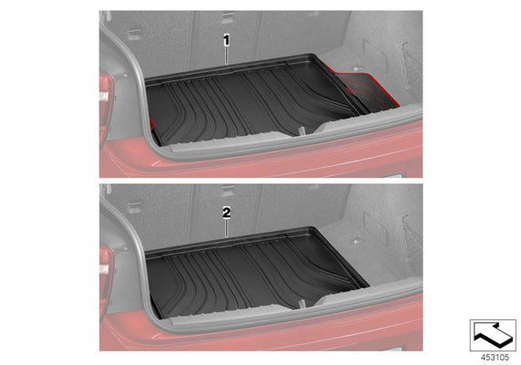 BMW Genuine Fitted Luggage Compartment Mat Sport Black / Red