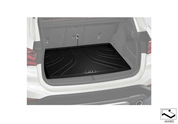 BMW Genuine Fitted Luggage Compartment Matte Black Boot Trunk Mat