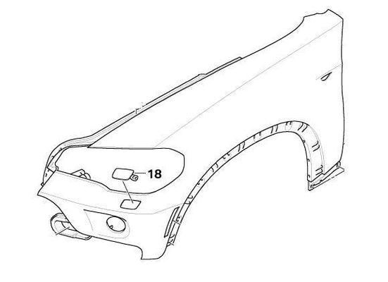 BMW Genuine Front Left Headlight Washer Jet Cover
