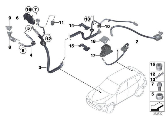 BMW Genuine Earth Battery Cable Plus Pole SBK2.2