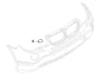 BMW Genuine Front Right Headlight Washer Cover Primed
