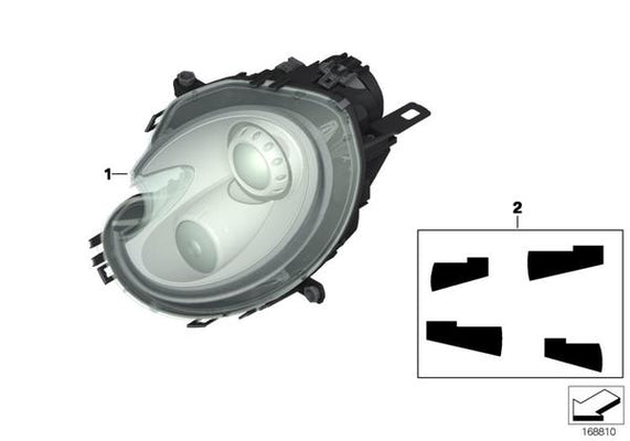 MINI Genuine Right Front Headlight Headlamp Yellow Turn Indicator