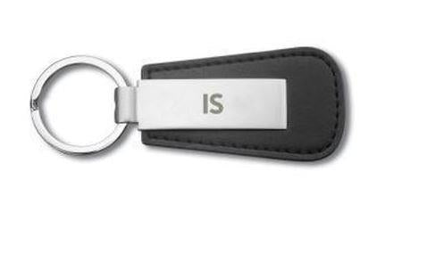 Genuine LEXUS IS Keyring Black Leather With IS Engraved Alloy Plate