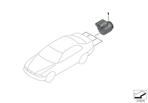 BMW Genuine Rear PDC Ultrasonic Parking Sensor Black