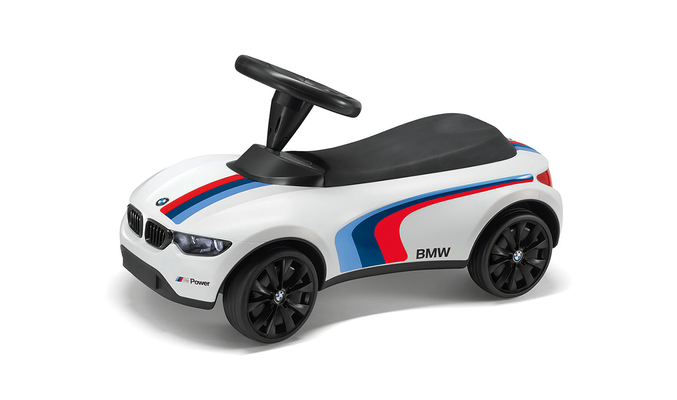 BMW Genuine Baby Racer III M Sport White Push Car Toy LED Headlights