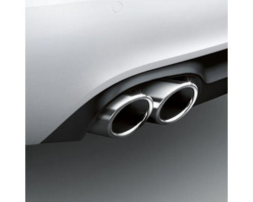 Audi Twin Left Sport Tailpipe Trims for Audi A4 and Audi A5 Models - silver