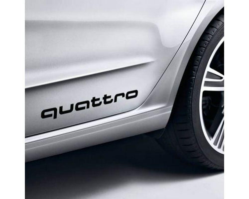 Audi Quattro Logo Door Sticker Film Set - Black