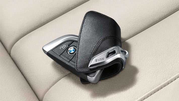 BMW Genuine Key Holder Fob Leather Case/Cover Luxury Black