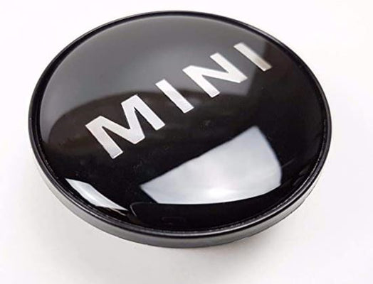 MINI Black Centre Hub Cap Wordmark