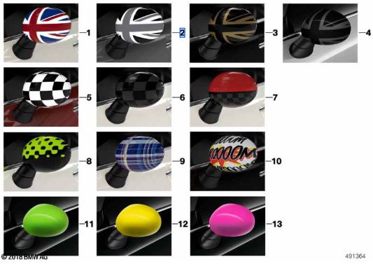 MINI Left N/S Union Jack Wing Mirror Cover