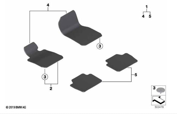 Front Velour mats 2 Series Coupe