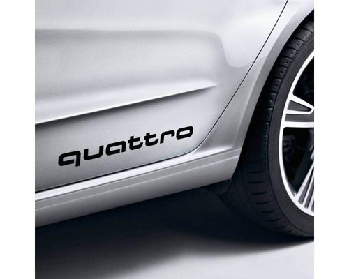 Audi Silver quattro Logo Door Decals